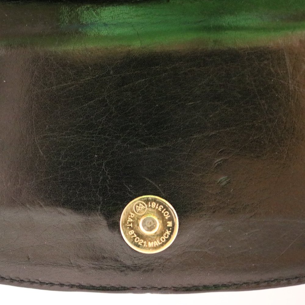 Vintage 1960 Albert Nipon Classic Black Leather H… - image 6